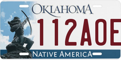 OK license plate 112AOE
