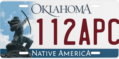 OK license plate 112APC