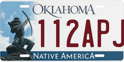OK license plate 112APJ