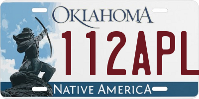 OK license plate 112APL