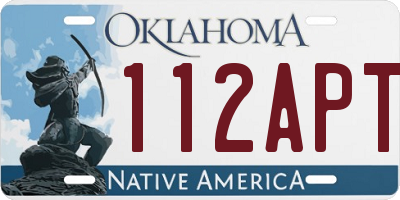 OK license plate 112APT
