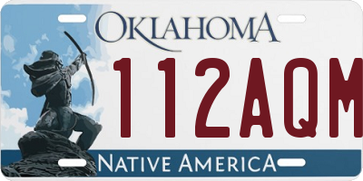 OK license plate 112AQM