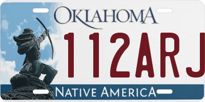 OK license plate 112ARJ