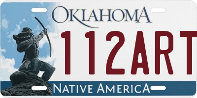 OK license plate 112ART