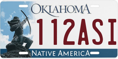OK license plate 112ASI
