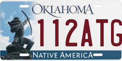 OK license plate 112ATG