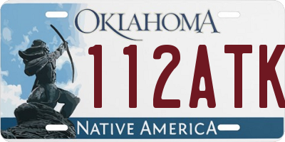 OK license plate 112ATK