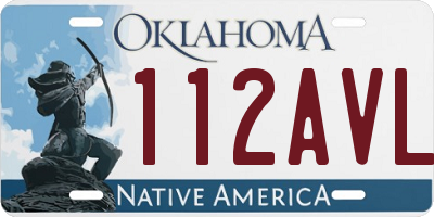 OK license plate 112AVL