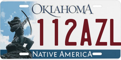 OK license plate 112AZL