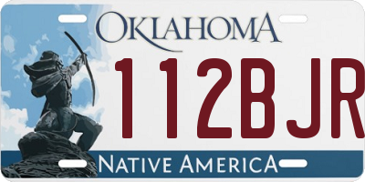 OK license plate 112BJR