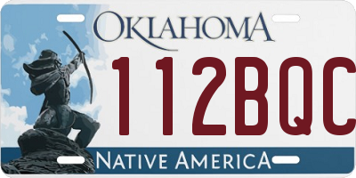 OK license plate 112BQC