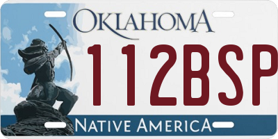 OK license plate 112BSP