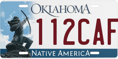 OK license plate 112CAF