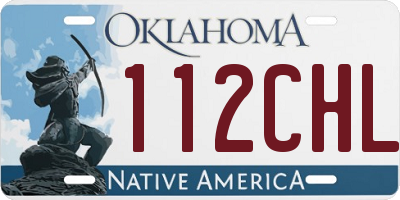 OK license plate 112CHL
