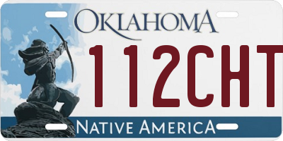 OK license plate 112CHT