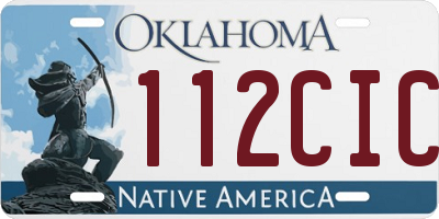 OK license plate 112CIC