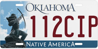 OK license plate 112CIP