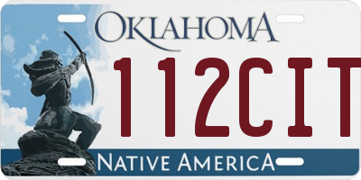 OK license plate 112CIT