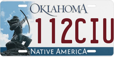 OK license plate 112CIU