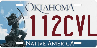 OK license plate 112CVL