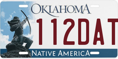 OK license plate 112DAT