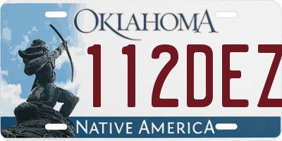 OK license plate 112DEZ