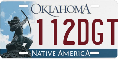 OK license plate 112DGT