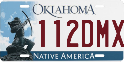OK license plate 112DMX