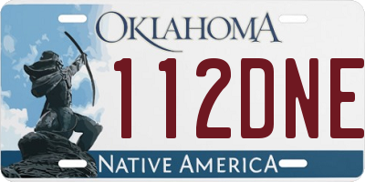 OK license plate 112DNE