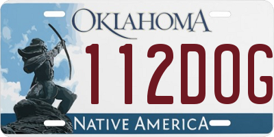 OK license plate 112DOG