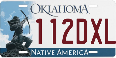 OK license plate 112DXL