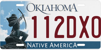 OK license plate 112DXO