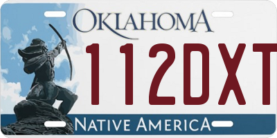 OK license plate 112DXT