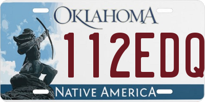 OK license plate 112EDQ