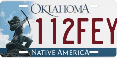 OK license plate 112FEY