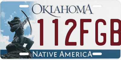 OK license plate 112FGB