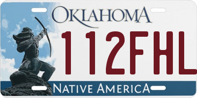 OK license plate 112FHL