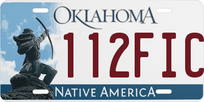 OK license plate 112FIC