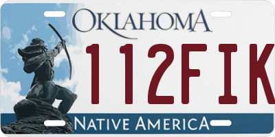 OK license plate 112FIK