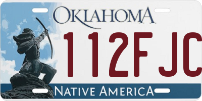 OK license plate 112FJC