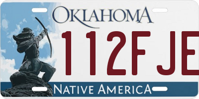 OK license plate 112FJE