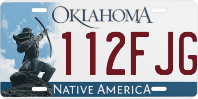 OK license plate 112FJG
