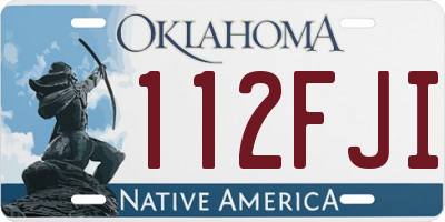 OK license plate 112FJI