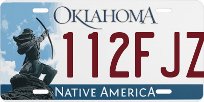 OK license plate 112FJZ
