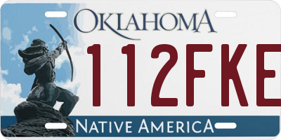 OK license plate 112FKE