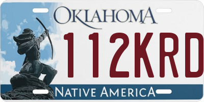 OK license plate 112KRD