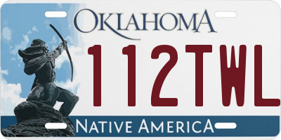 OK license plate 112TWL