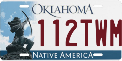 OK license plate 112TWM
