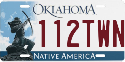 OK license plate 112TWN