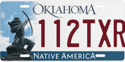 OK license plate 112TXR